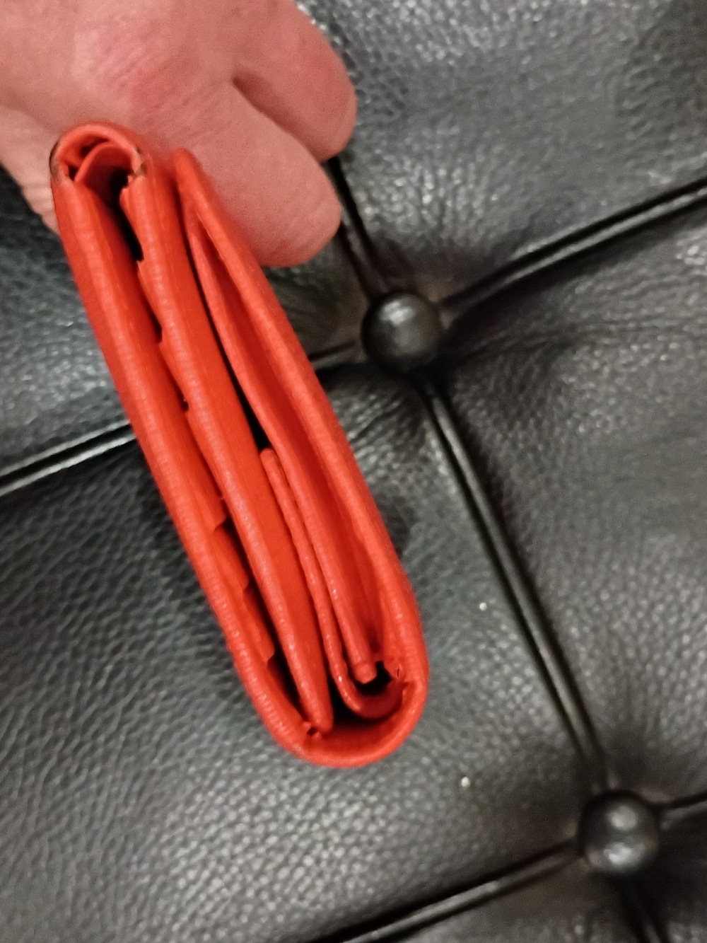 Furla Orange Saffiano Leather Fold Wallet - Picture 11 of 11